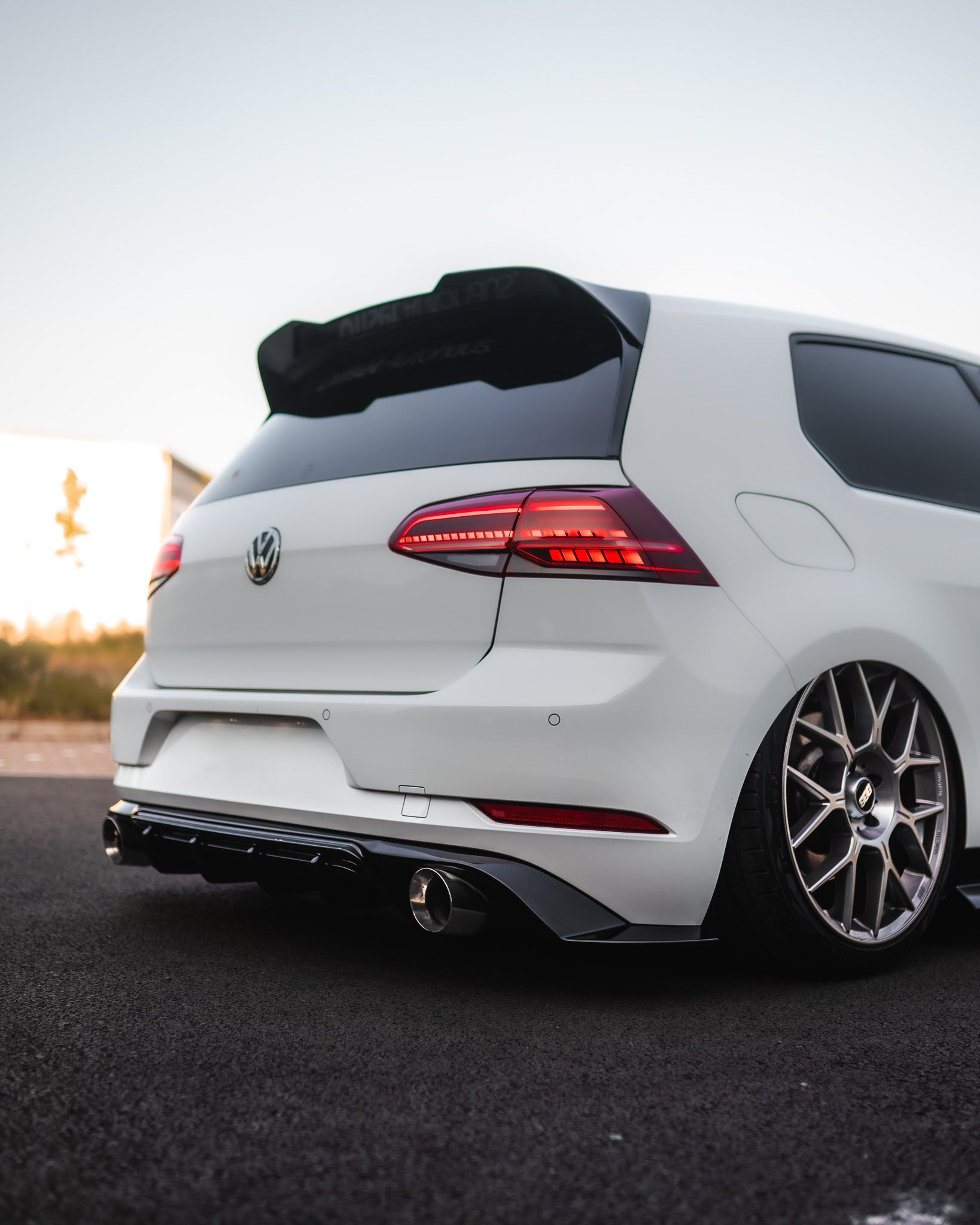 VW Golf, Golf GTI & Golf R Mk7 / Mk7.5 EVO-1 Gloss Black Rear Spoiler by  ZAERO (2013-2020)