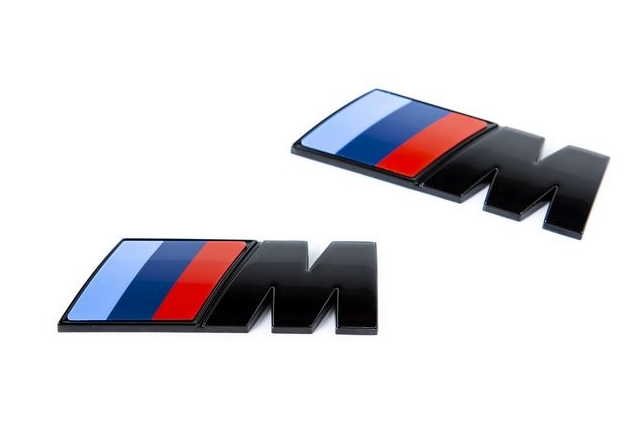 BMW M Performance Logos Seite Schwarz hochglänzend Set