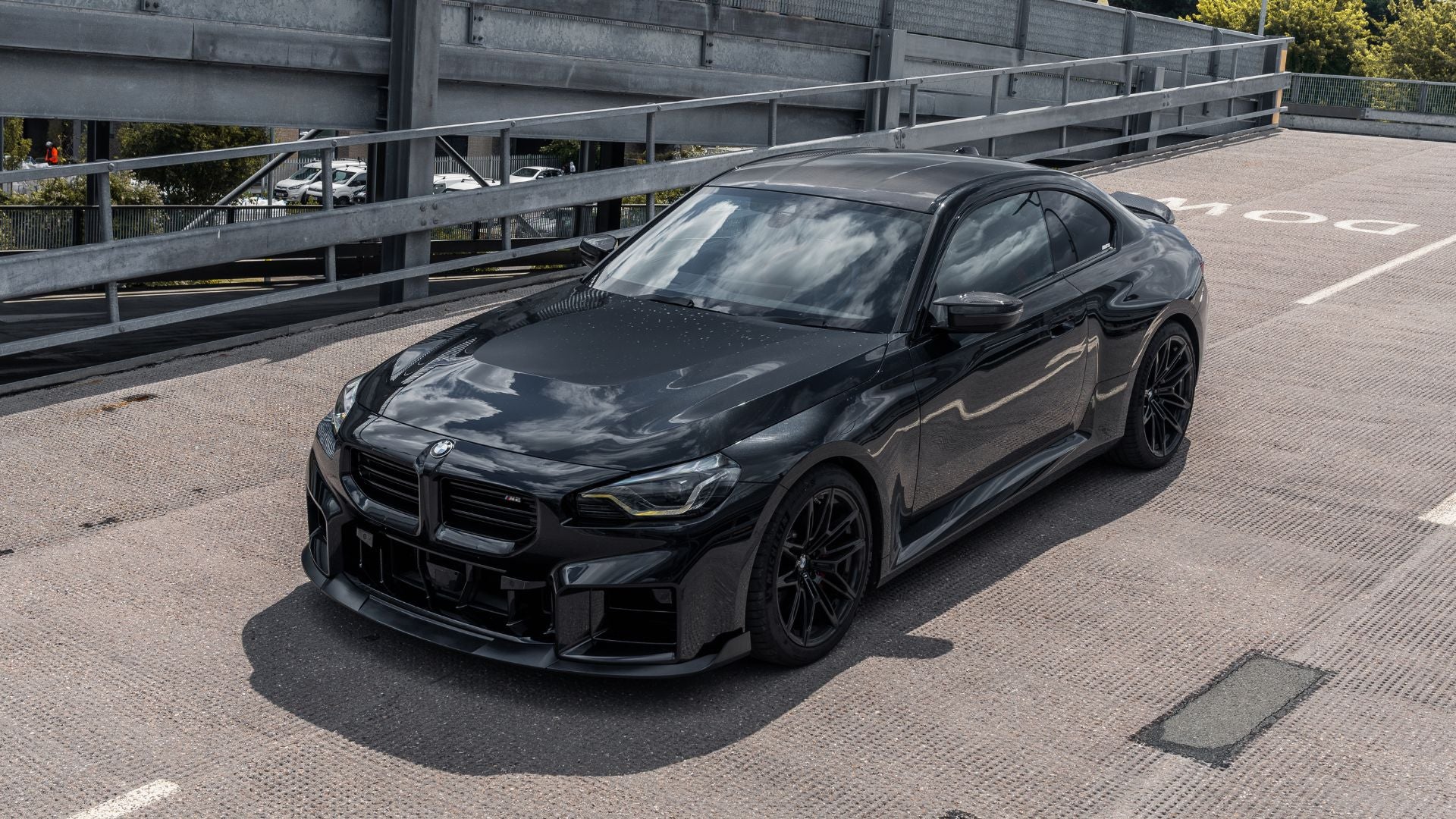 Modded BMW G87 M2 2023 in black with body kit