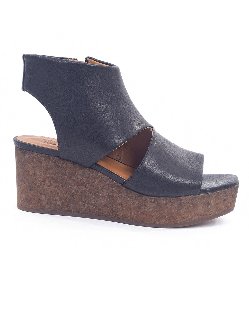 black cork wedges