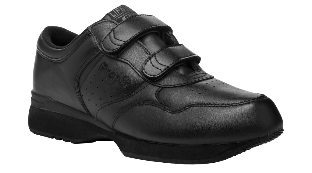 Propet's Men Diabetic Walking Shoes - Lifewalker Strap M3705- Black ...
