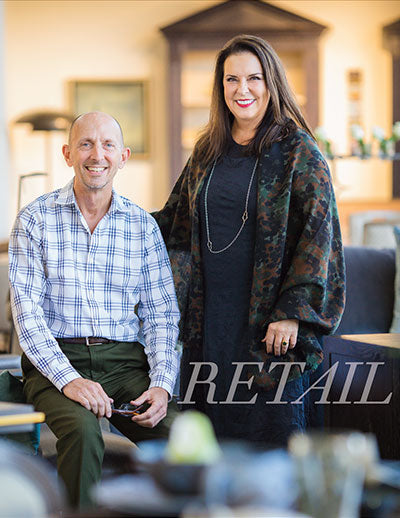 Jeannie Bennett and Robert Shipley of BENNETT, fine furnishings, art, accessories, and handcrafted jewelry out of Knoxville, TN-based retail store BENNETT