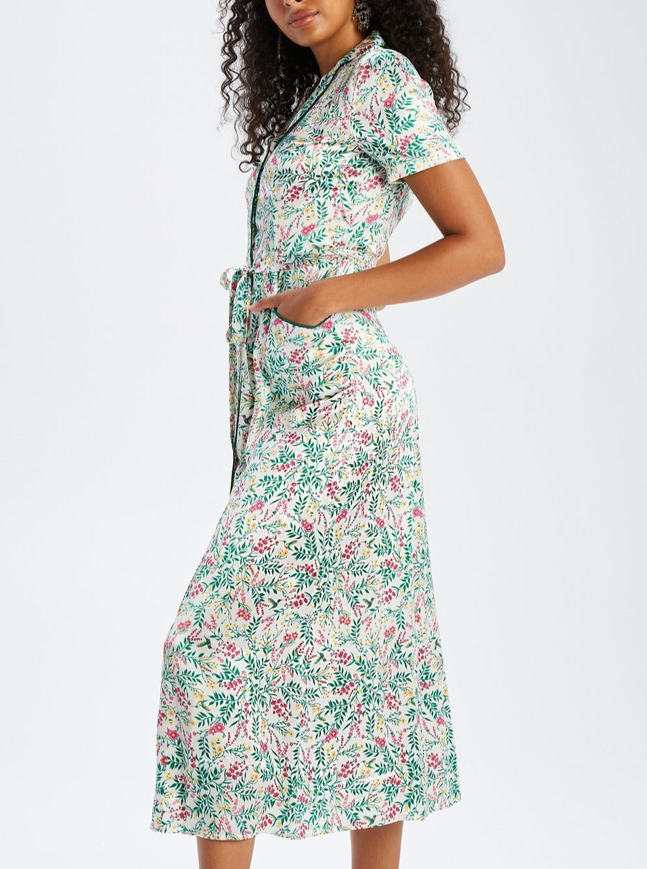 Long Maria Pajama Dress - Hummingbird