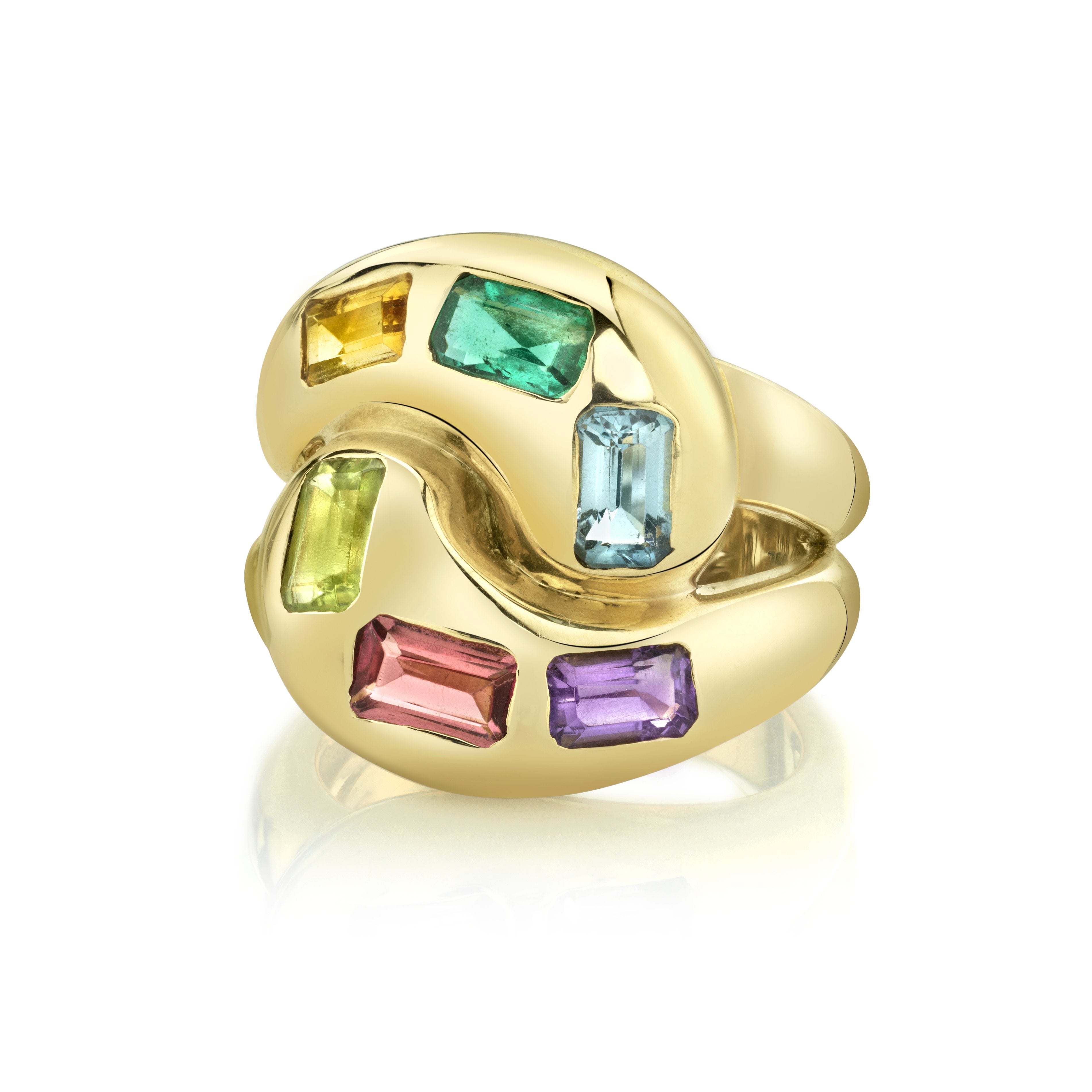 Gemstone Knot Ring - Multicolor