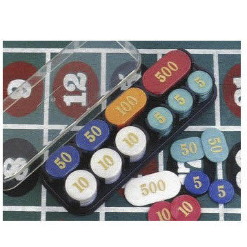 Poker Chips with Rack - Simulated Pearl 200 pcs.