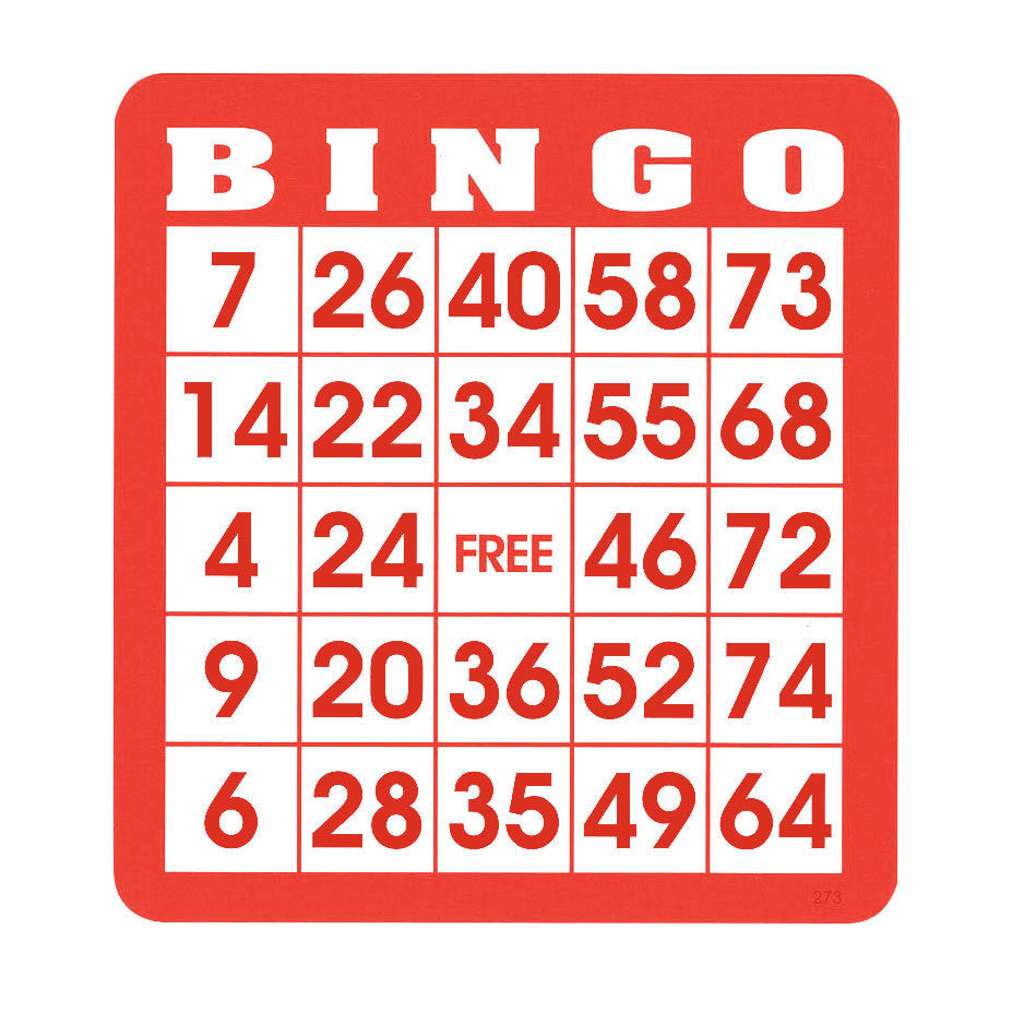 Reusable Bingo Cards (Pkg. 50) | Casino Supply