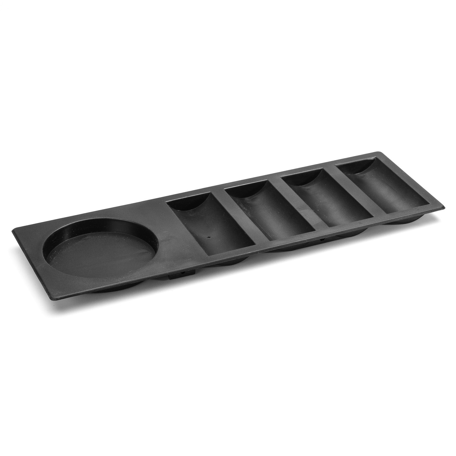 Black Straight Insert Poker Chip Tray with Cup Holder (4 Row / 100 chip