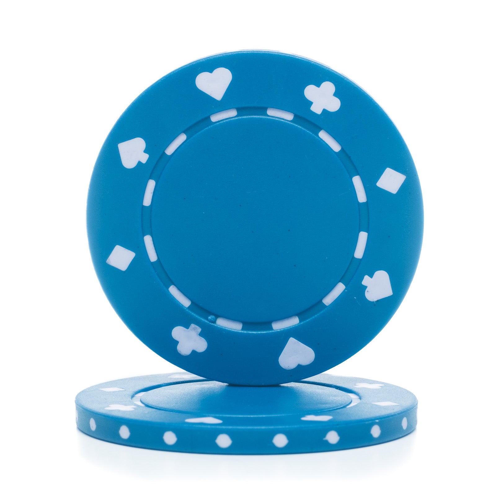 blue poker chip