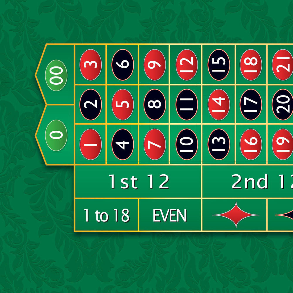 roulette table layout double zero