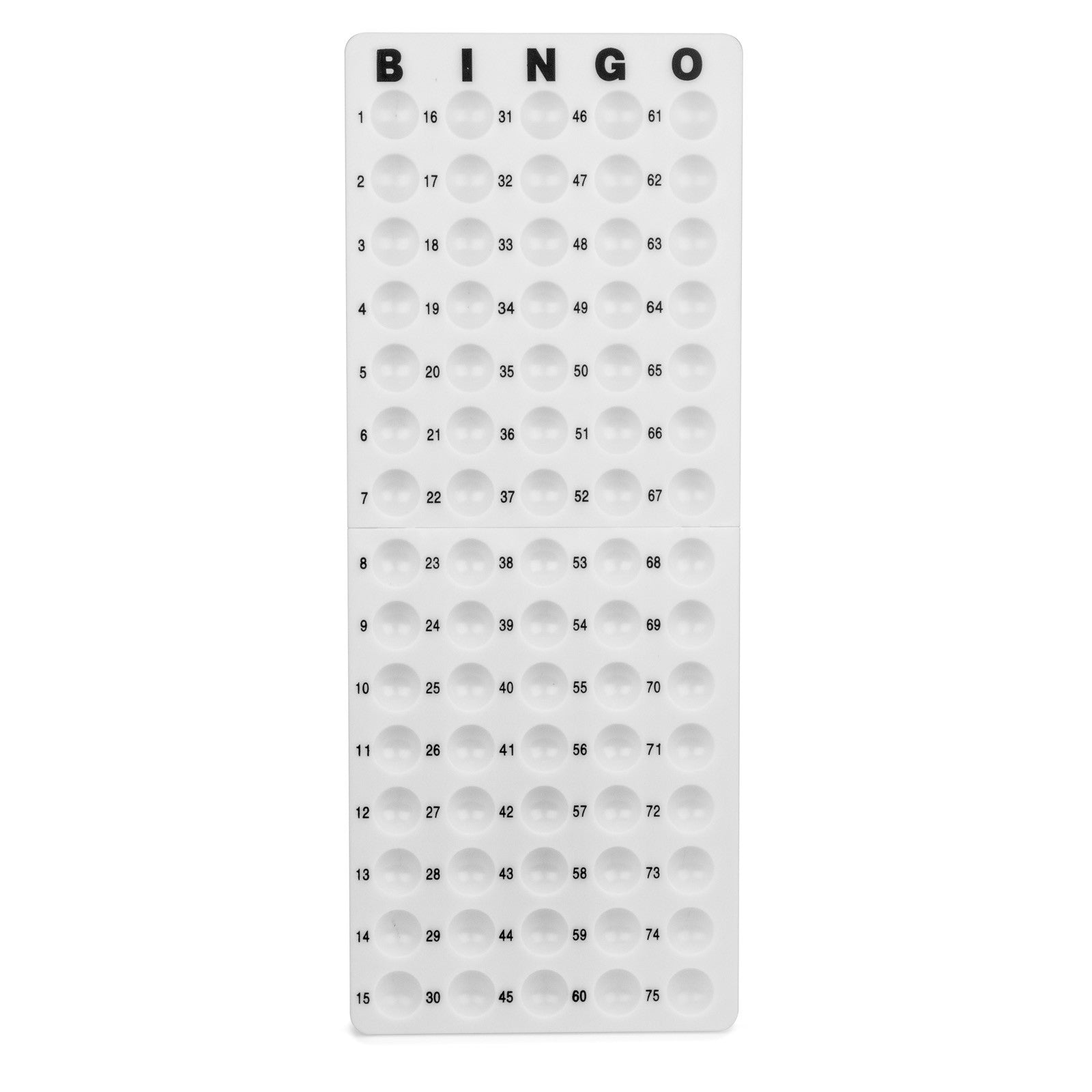 Bingo Plastic Masterboard for Small 7/8 inch Balls