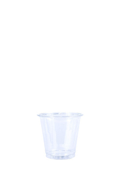 small clear disposable cups