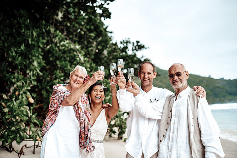 Barefoot beach wedding - seychelles