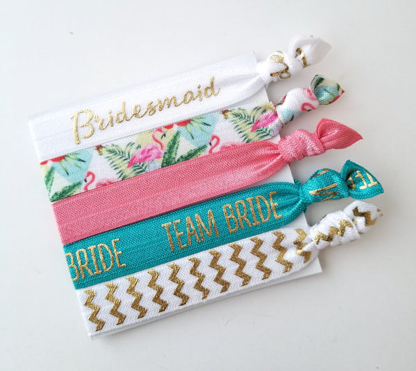 Bridesmaid Hair Tie Set Beach Wedding Hair Ties Lolibean