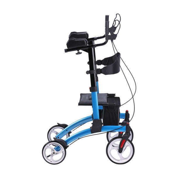Drive Medical Elevate Upright Folding Walker, Blue UPWKRBL10