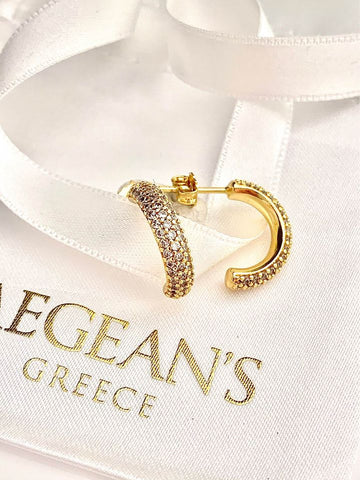 Santorini gold hoop for weeding