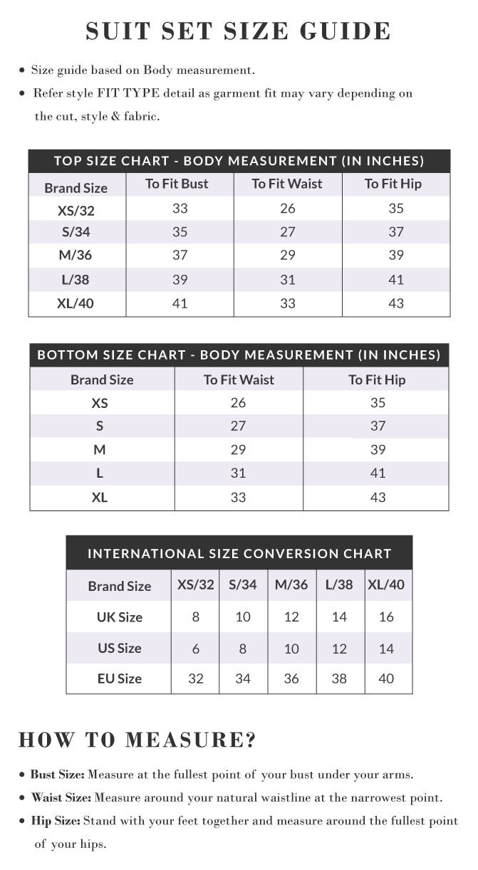 Ritu Kumar Womens Suit Size Chart – Pia Ka Ghar