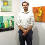 Sean Hildreth during his exhibition at Cerulean Arts