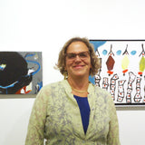 Alice Lesnick during her exhibition at Cerulean Arts