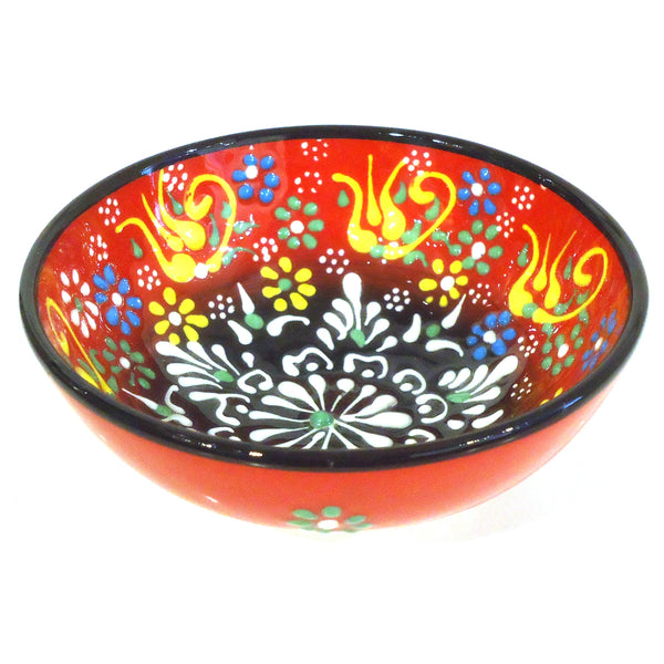 Embossed Ceramic Bowl - Red