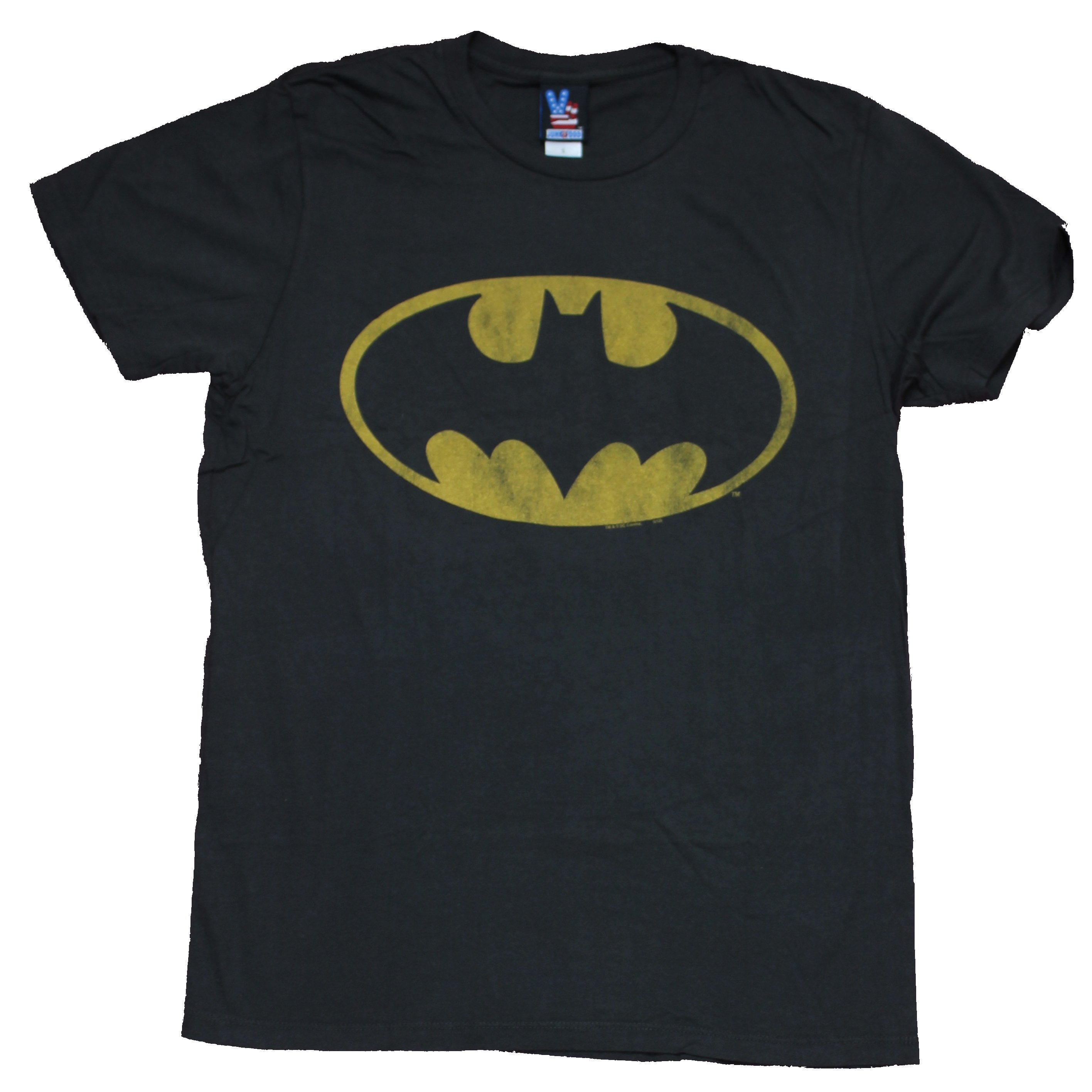 Batman Mens T-Shirt - Classic Distressed Batman Logo