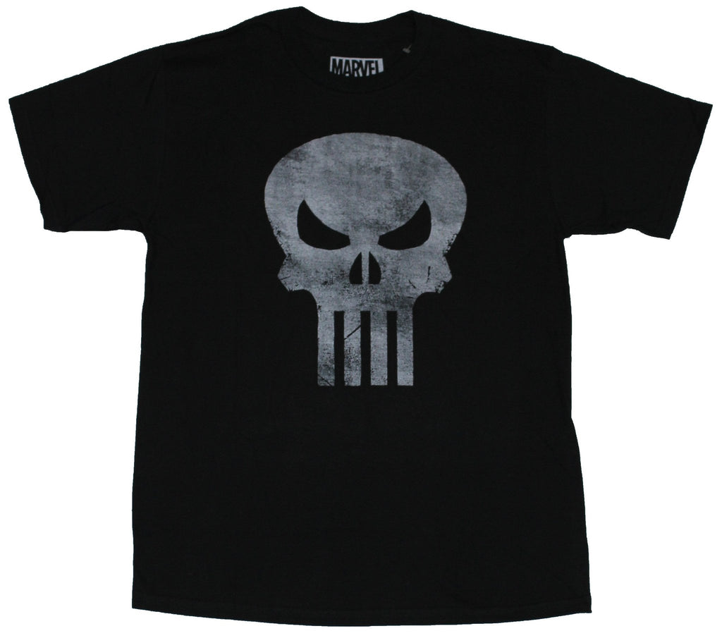 The Punisher (Marvel Comics) Mens T-Shirt - Distressed Classic Skull L