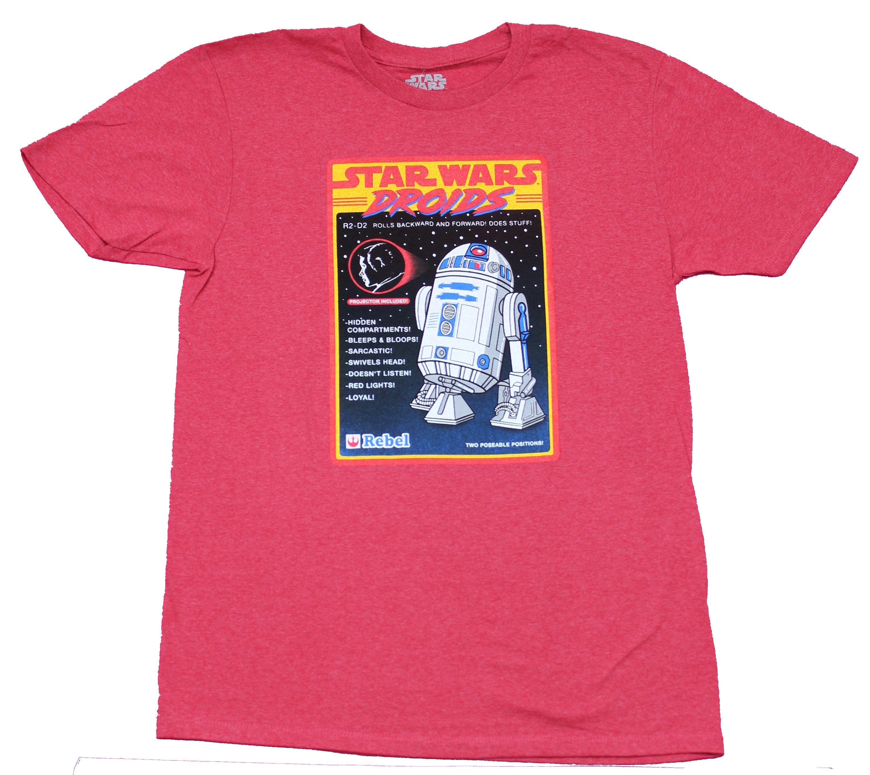 Bijwonen Ongedaan maken Uitstekend Star Wars Mens T-Shirt - Droids R2-D2 Action Figure Box Image