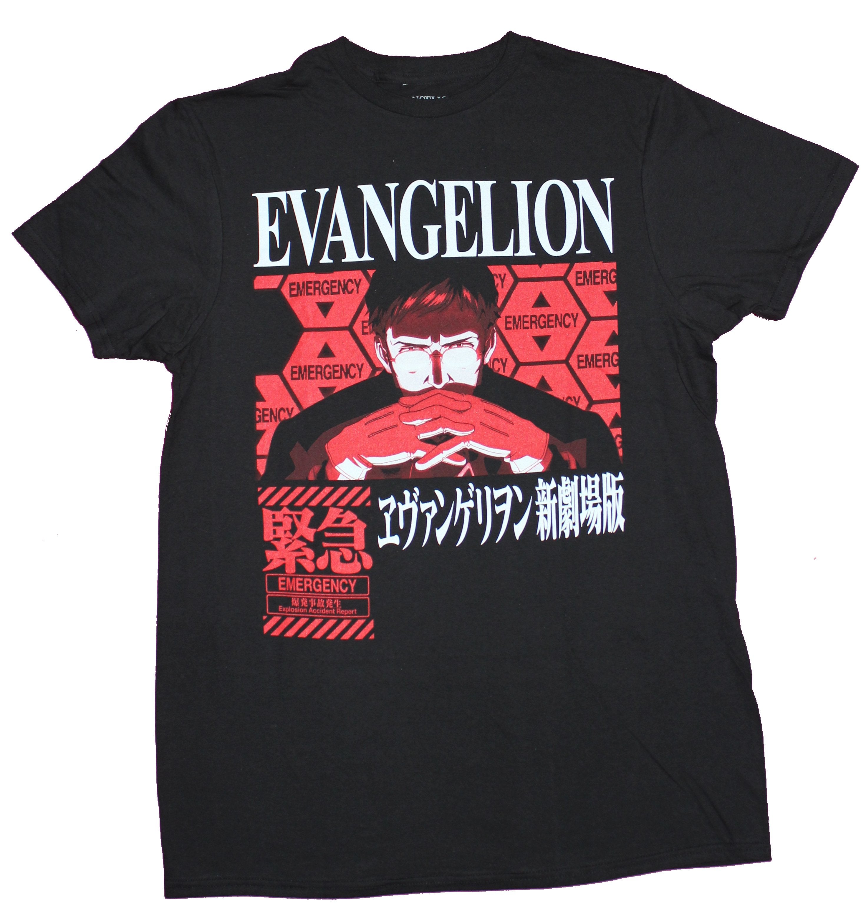 Neon Genesis Evangelion Mens T-Shirt - Gendo Staring Serious Image