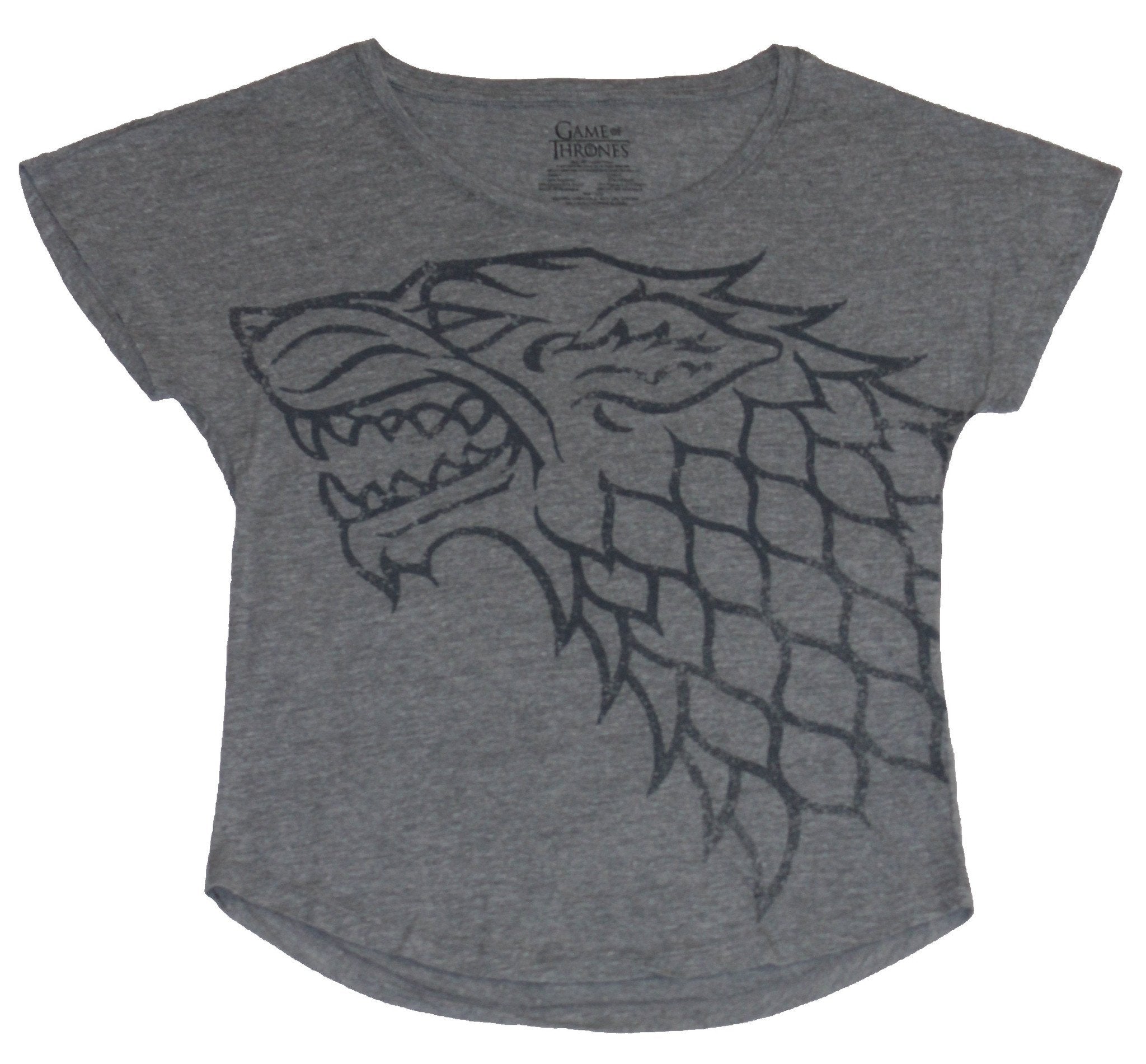 Game of Thrones Girls Juniors T-Shirt - Large Side Print Stark He