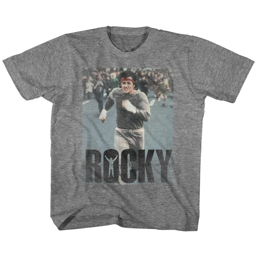 Rocky - Toddler S/S T-Shirt - Am Doing A Run - Heather Graphite Heather