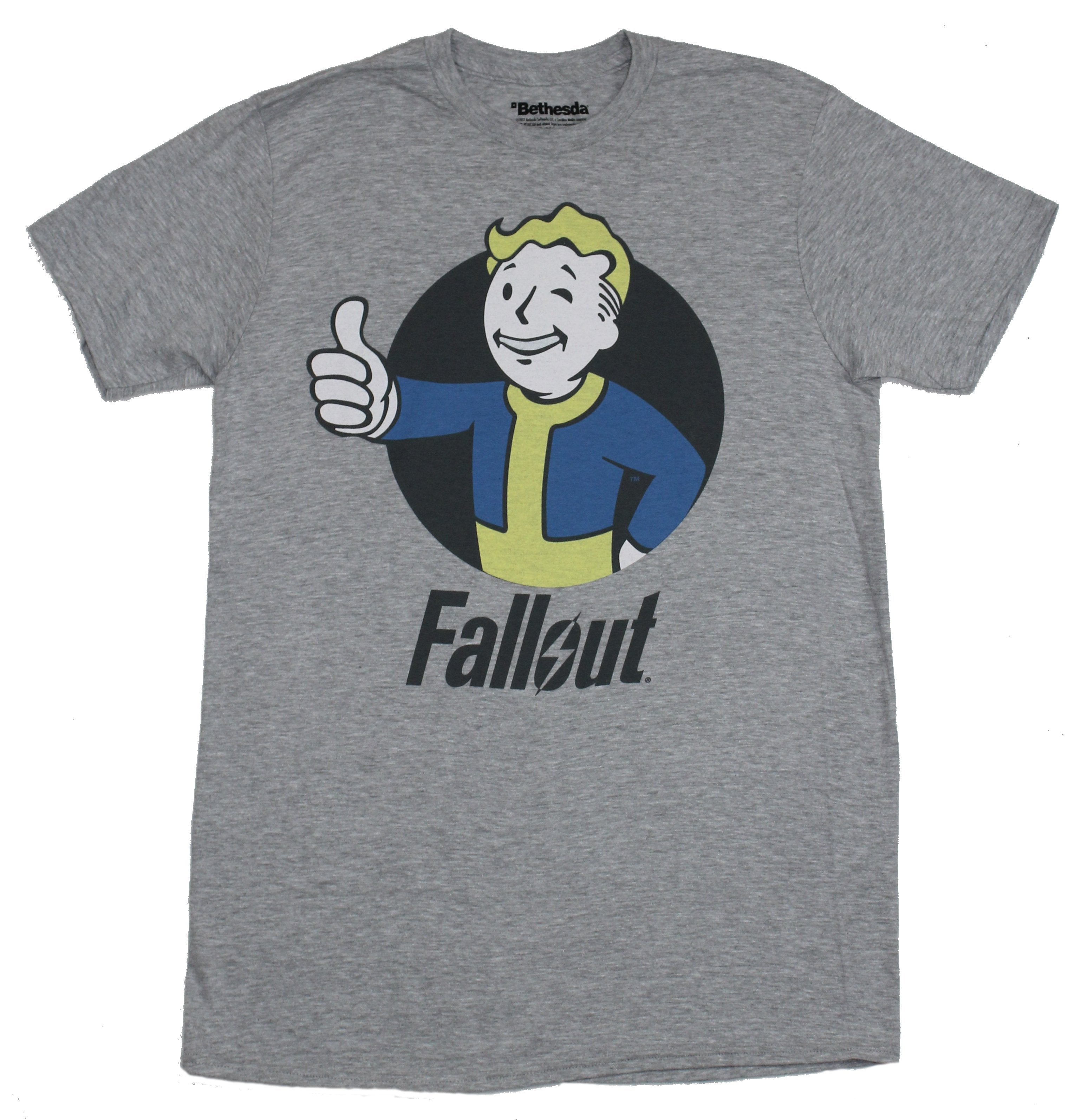 Fallout Mens T-Shirt - Pip Boy Thumbs Up Circle Image