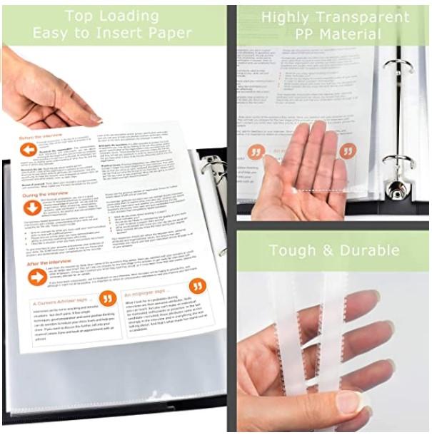 Products Recipe Card Protectors, For 3 Ring Binders, Page Sheet