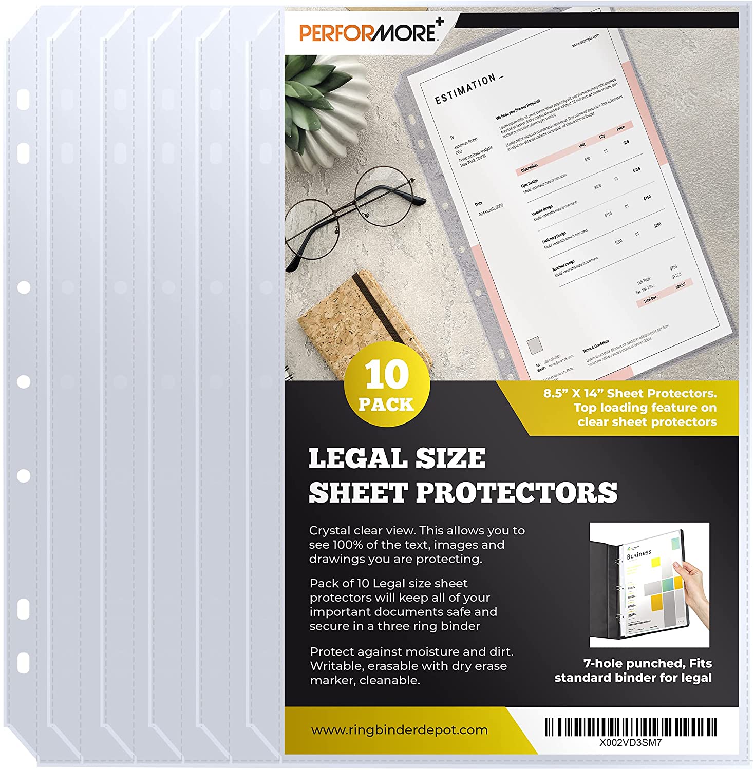 50 Sheet Protectors, Durable Clear Page Protectors 8.5 X 11 Inch for 3 Ring  Binder, Plastic Sheet Sleeves, Durable Top Loading Paper Protector with  Reinforced Holes, Archival Safe - Yahoo Shopping
