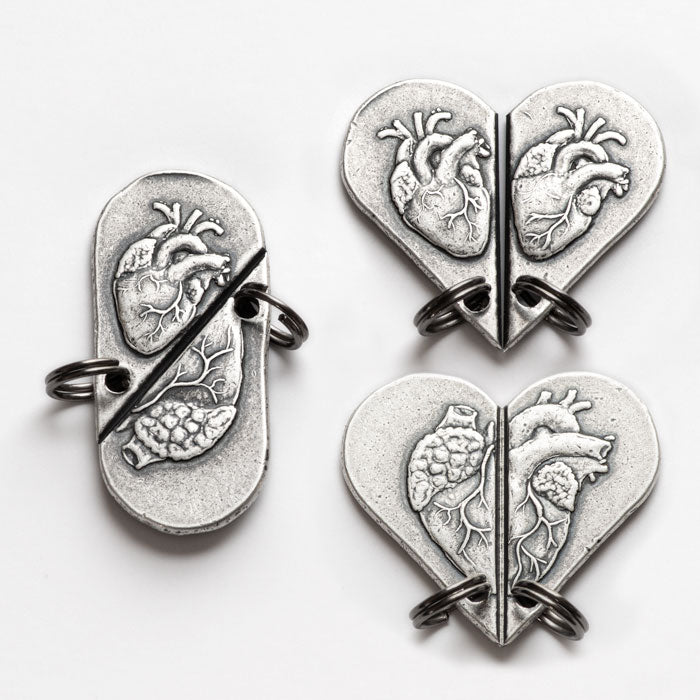 Silver Whole Heart Breaking Charm Mother's Day | Shire Post Mint
