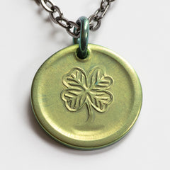 Lucky Green Four Leaf Clover Necklace | Shire Post Mint Gifts