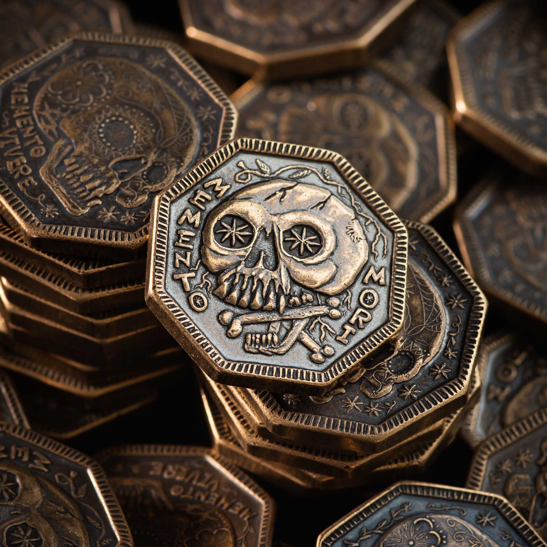 Memento Mori / Memento Vivere Reminder Bronze Coin