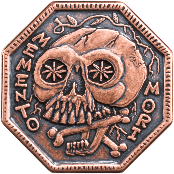 memento mori coin pendant