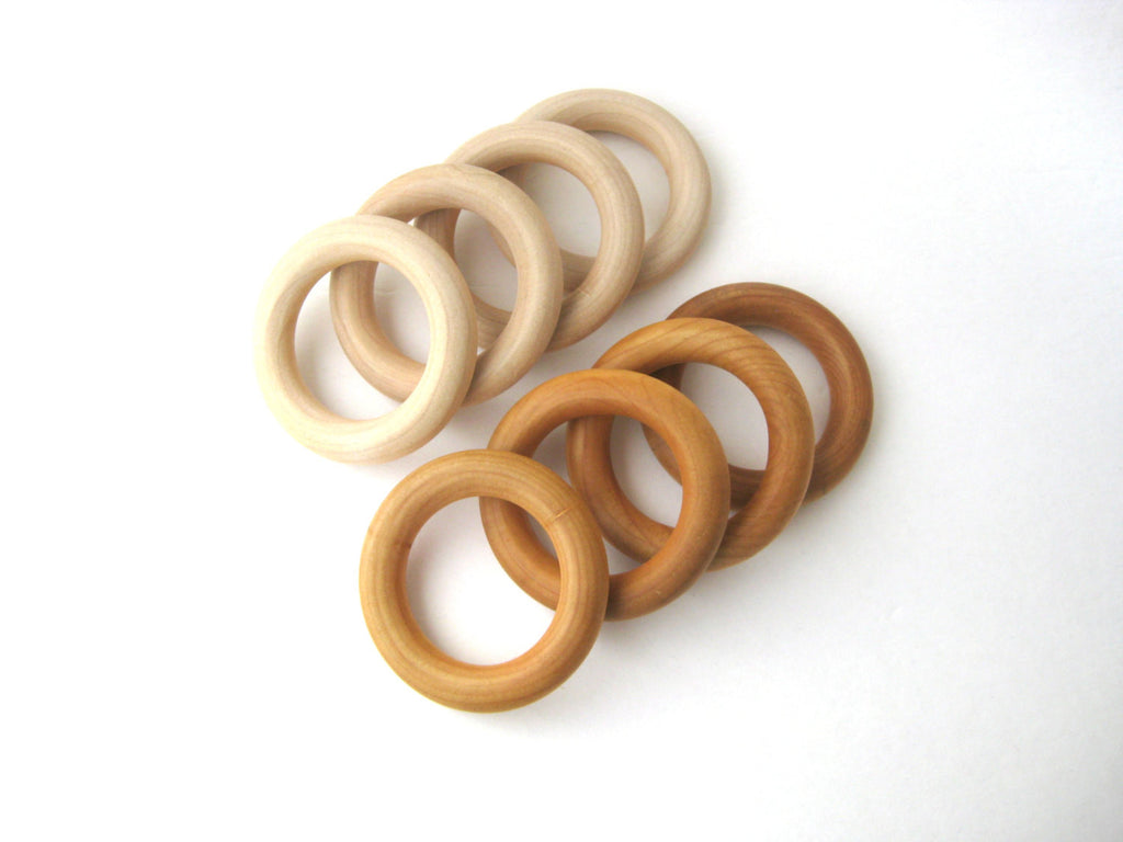 wooden baby teething rings