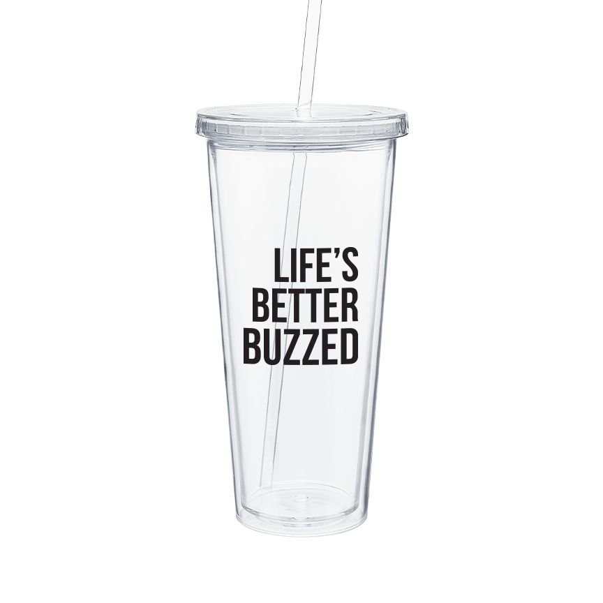 Iced Coffee Tumbler Dream Big Live Bigger Clear