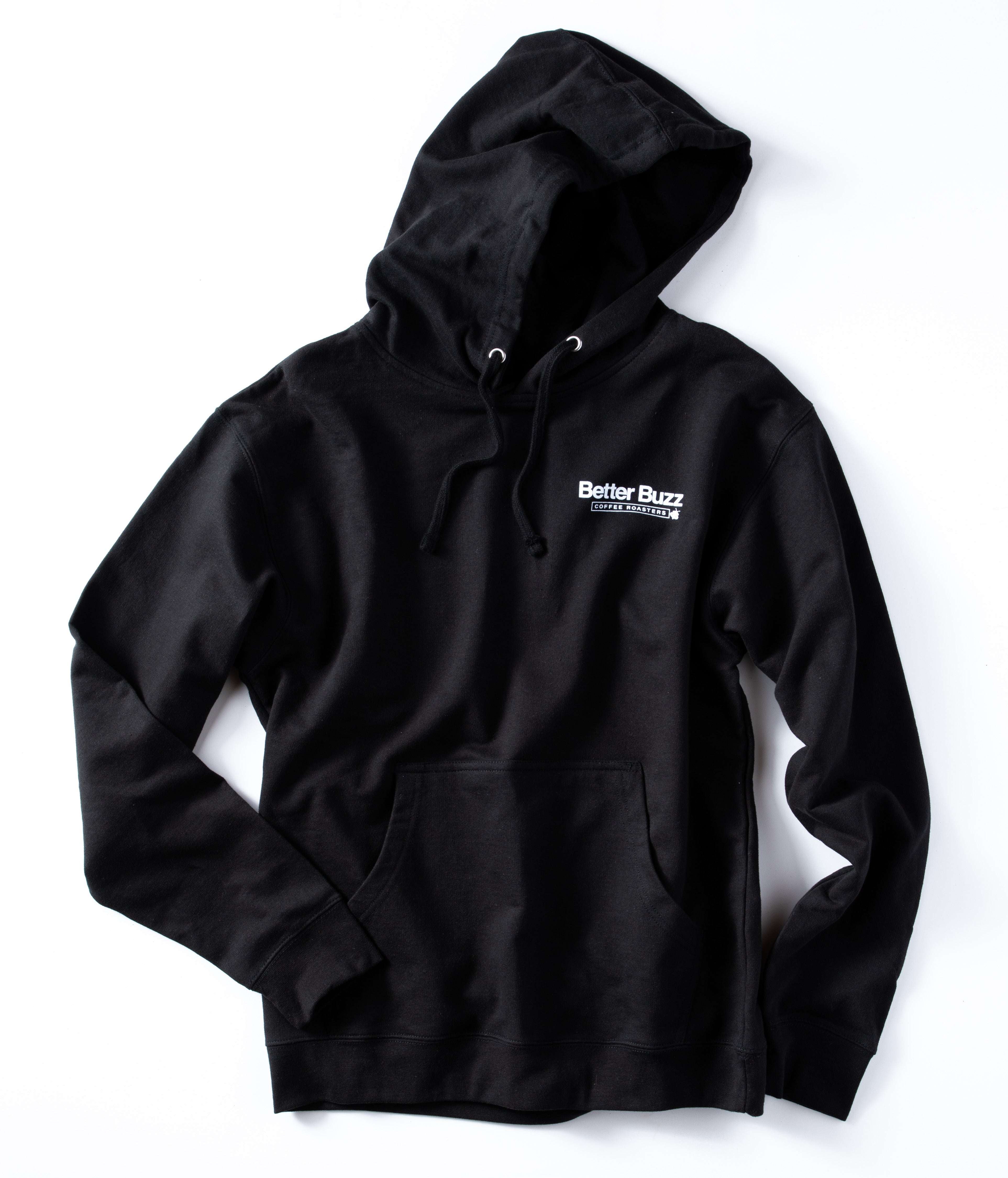 Unisex BB Logo Pullover Hoodie - Black