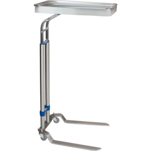 Benjamin Foot Operated Stainless Steel Mayo Stand, 16" x 21" Tray