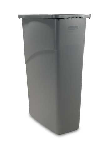 23 gal. Rectangular Gray Trash Can