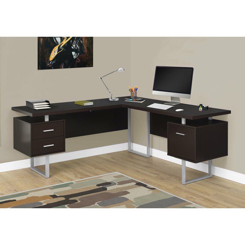 white ikea l desk