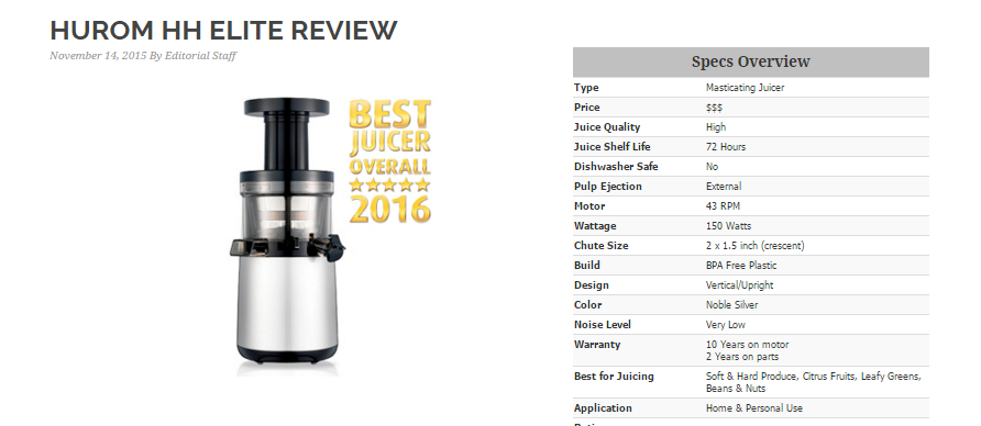 best juicer 2016