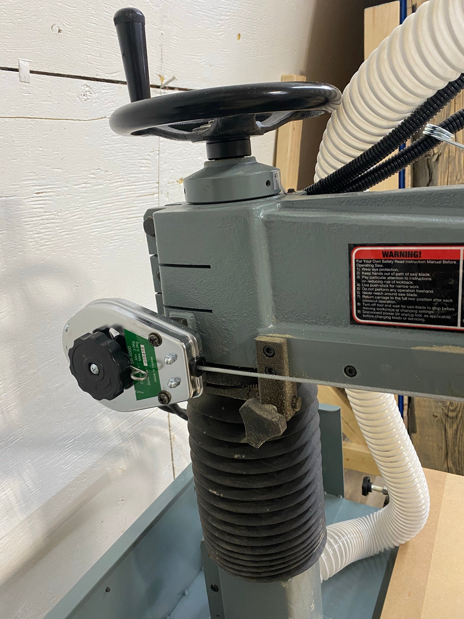 Radial Arm Saw height lever