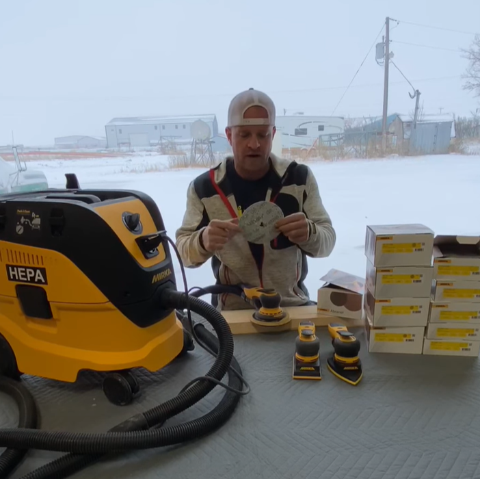 Dusty Mirka sanding picture