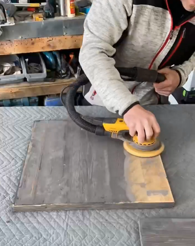 Sanding wood filler