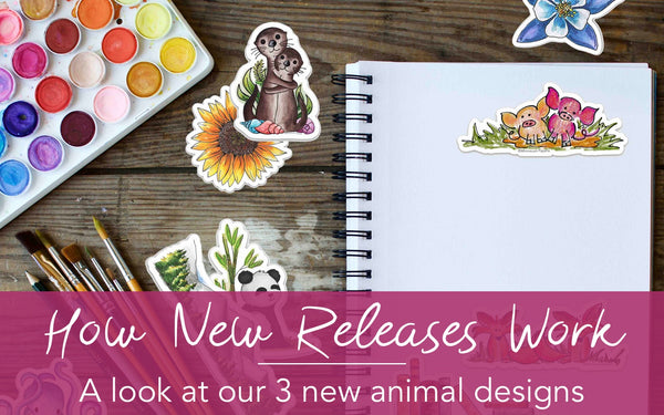 How New Releases Work - a look at our 3 new animal designs