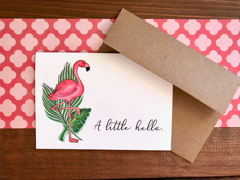 flamingo on note cards