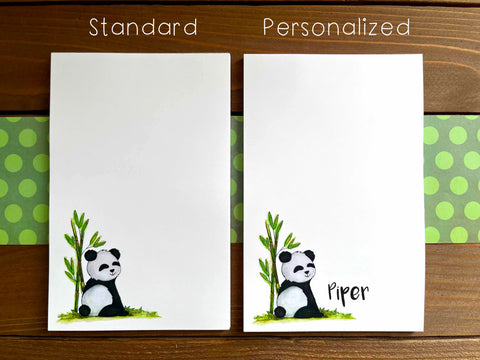 personalized panda notepad