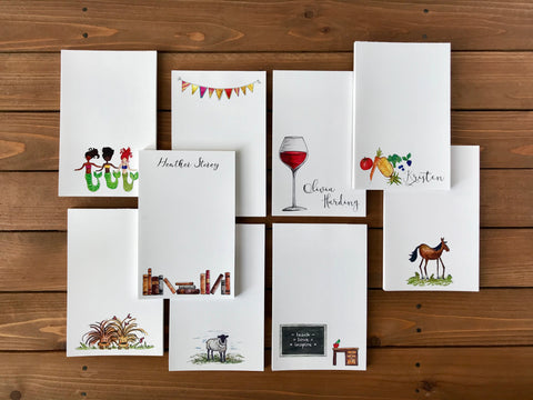 Illustrated and Personalized Notepads